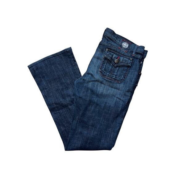 Rock & Republic Flare Jeans | Dark Wash Stretch Denim | Women’s Sz 32 - Picture 1 of 11